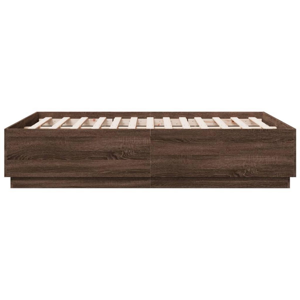 VIDAXL Cadre de lit sans matelas chene marron 120x190 cm