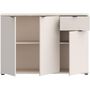 Voir la diapositive 4 : MARKET24 Commode - GANYMEDE - 3 portes - 1 tiroir - Sable - 119,8 x 34,1 x 82,3 cm