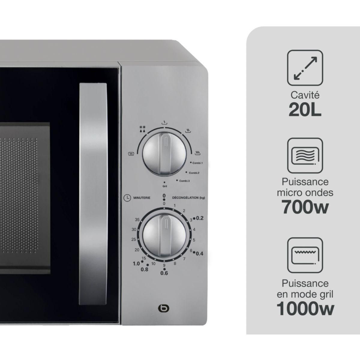 ESSENTIEL B Micro ondes grill EG204s Titane