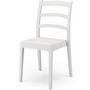 Voir la diapositive 2 : MARKET24 Lot de 4 chaises - ARETA - REA - 51 x 46 x H88 cm - Blanc