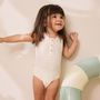Voir la diapositive 5 : Petit Béguin Lot de 2 bodies bébé à bretelles en éponge Bahamas