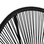 Voir la diapositive 4 : ID MARKET Salon de jardin IZMIR table et 2 fauteuils oeuf cordage noir