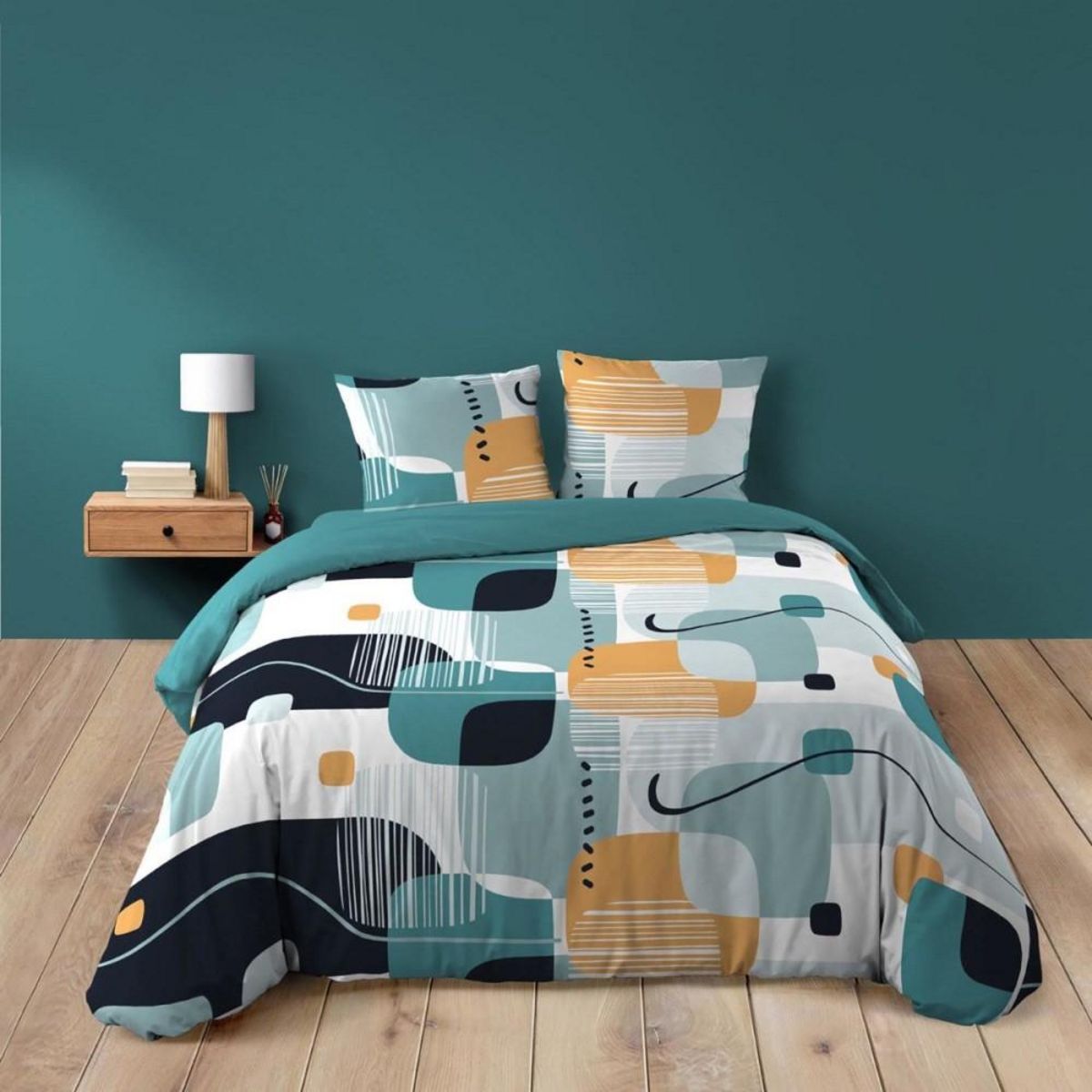 Douceur d'Intérieur Housse de couette 240x220 + 2 taies SPRINT 100% coton