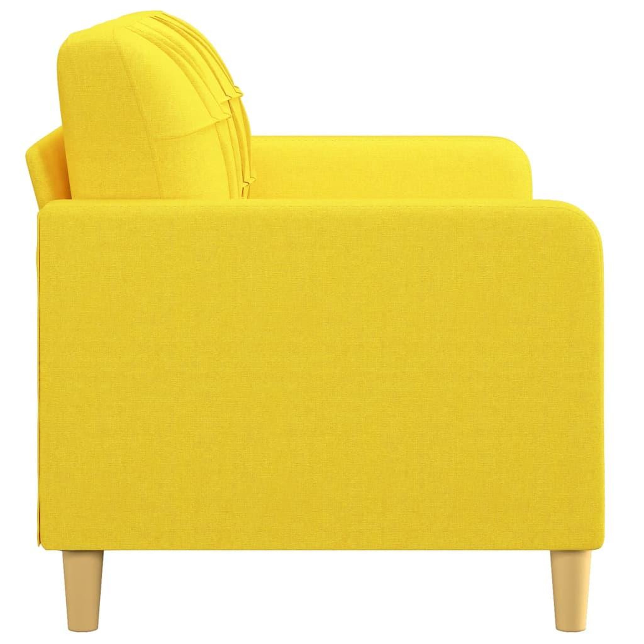 Voir la diapositive 4 : VIDAXL Canape a 2 places Jaune clair 140 cm Tissu