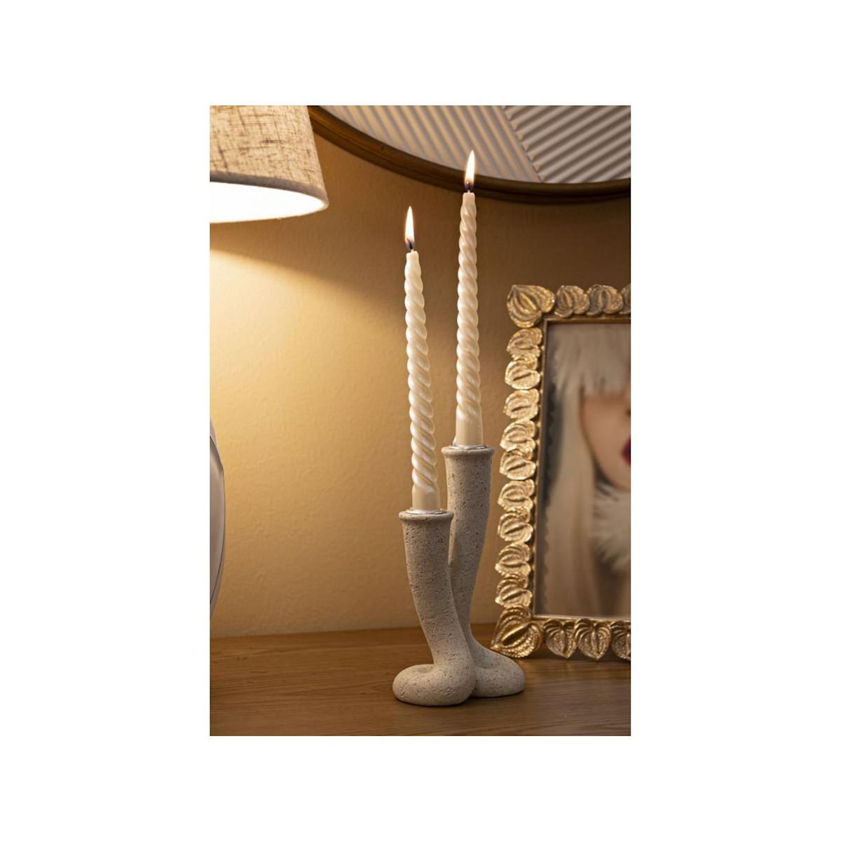 Paris Prix Chandelier Double Moucheté  Stons  17cm Crème