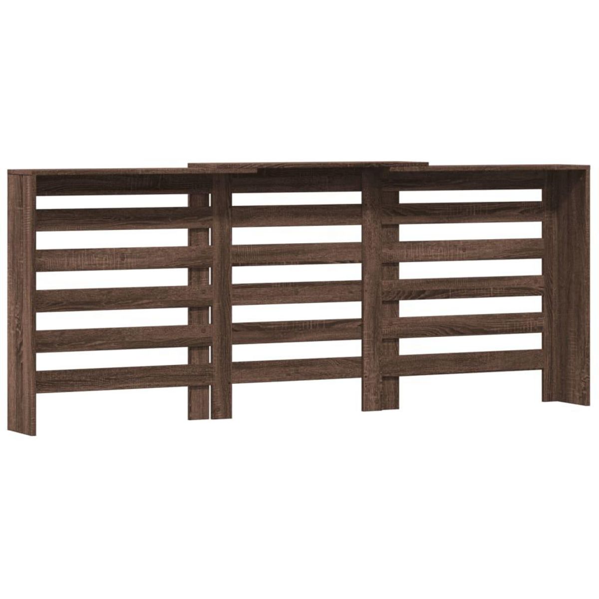 VIDAXL Cache-radiateur chene marron 205x21,5x83,5 cm bois d'ingenierie