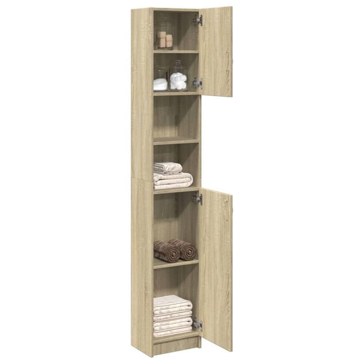 VIDAXL Armoire de salle de bain Chene sonoma 32x25,5x190 cm Agglomere