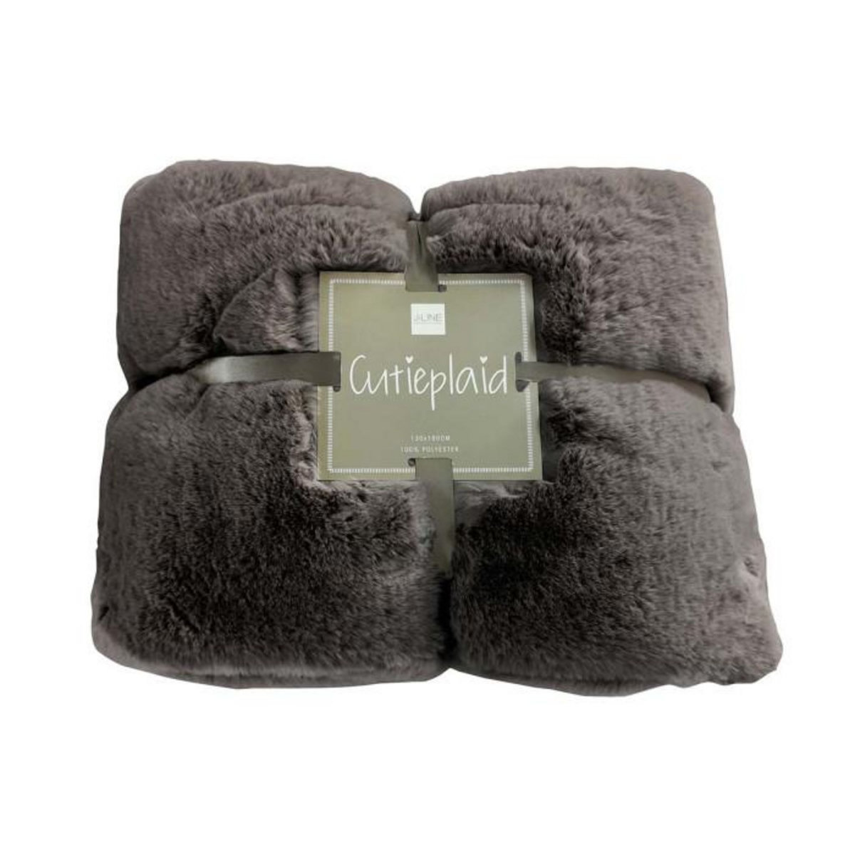 Paris Prix Plaid Imitation Fourrure  Cutie  130x180cm Gris Foncé