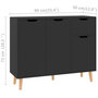Voir la diapositive 6 : VIDAXL Buffet noir brillant 90x30x72 cm bois d'ingenierie