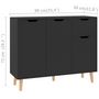 Voir la diapositive 6 : VIDAXL Buffet noir brillant 90x30x72 cm bois d'ingenierie