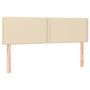 Voir la diapositive 4 : VIDAXL Tete de lit a LED Creme 144x5x78/88 cm Tissu
