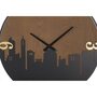 Voir la diapositive 3 : Paris Prix Horloge Murale Design  City  60cm Marron & Noir