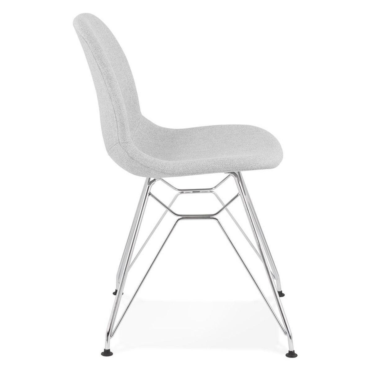Paris Prix Chaise Design Tissu  Quebec  83cm Gris & Chromé