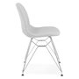 Voir la diapositive 3 : Paris Prix Chaise Design Tissu  Quebec  83cm Gris & Chromé