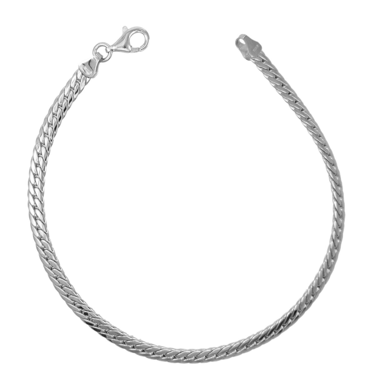 L'ATELIER D'AZUR Bracelet Or Blanc Maille Anglaise - Femme