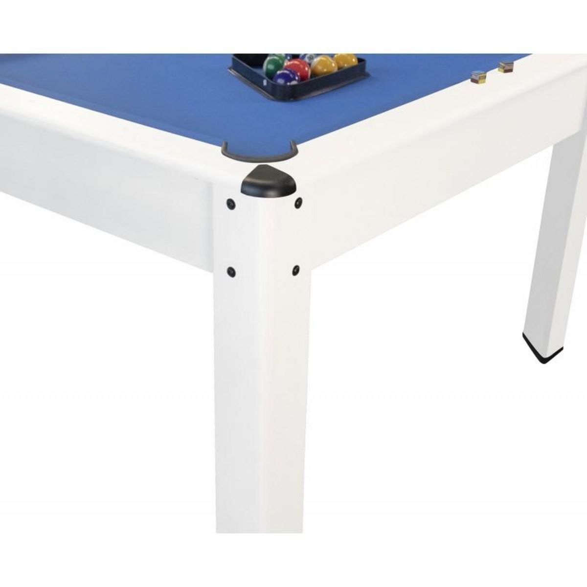 PLAY4FUN Billard Américain HARMONY 6Ft - 206,5 x 116,5 x 80 cm avec accessoires et plateau dînatoire - Couleur Ivoire