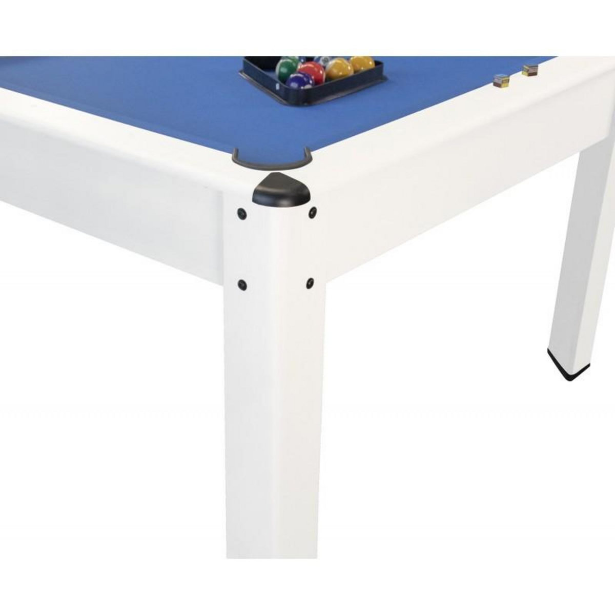 PLAY4FUN Billard Américain HARMONY 6Ft - 206,5 x 116,5 x 80 cm avec accessoires et plateau dînatoire - Couleur Ivoire