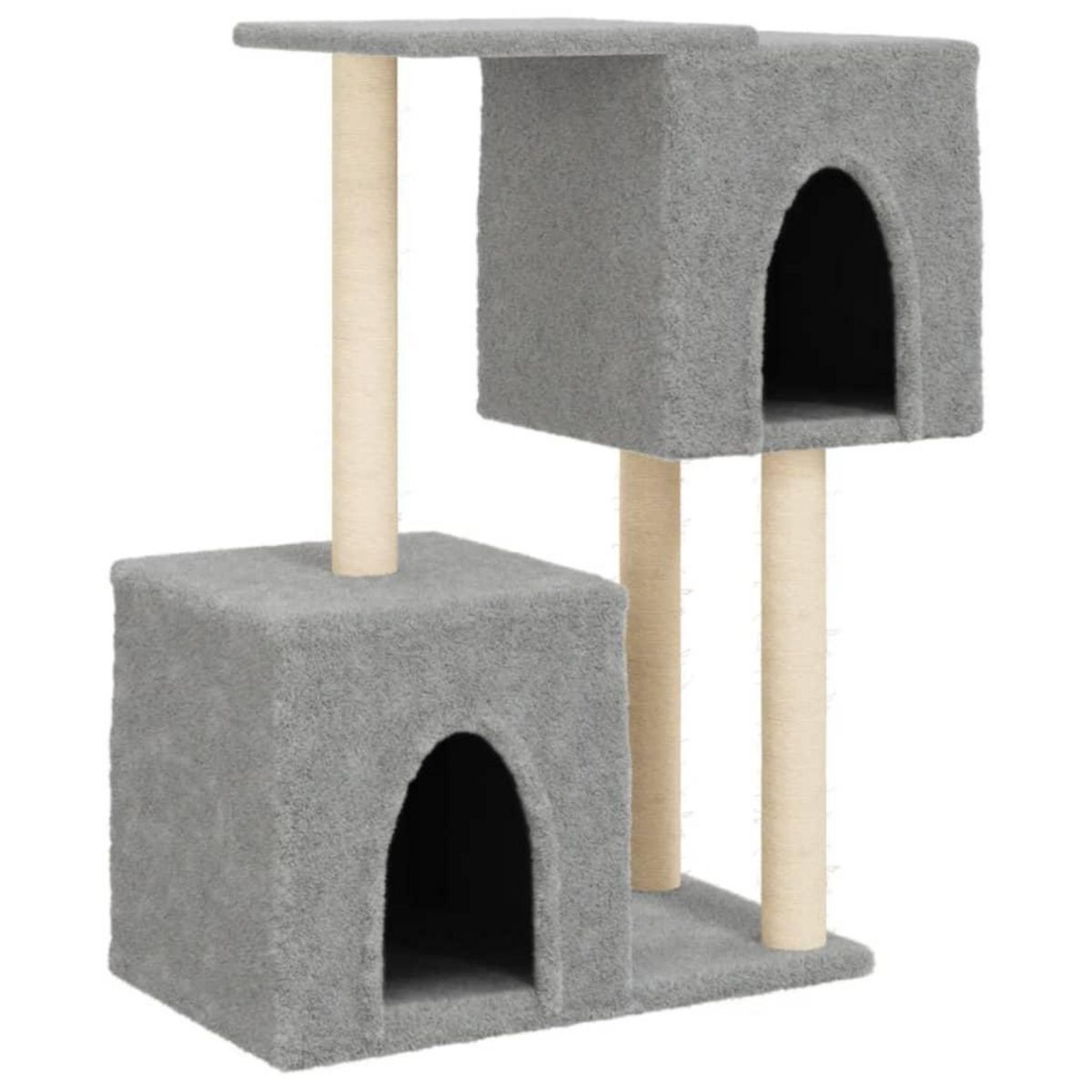 VIDAXL Arbre a chat avec griffoirs en sisal gris clair 86 cm