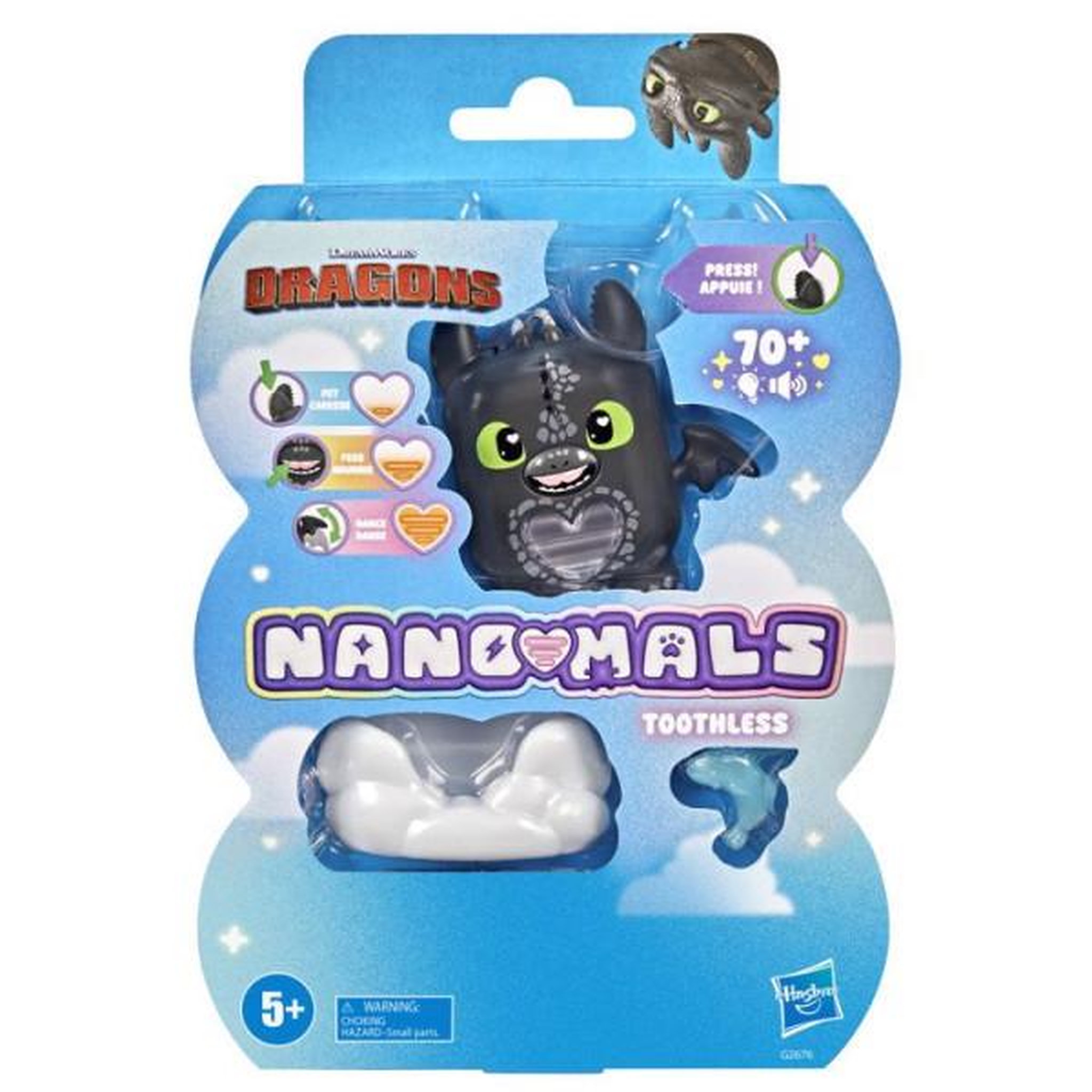 Voir la diapositive 5 : HASBRO Nano-mals Dragons Krokmou, compagnon électronique, plus de 70 réactions, pour enfants, dès 5 ans