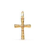 L'ATELIER D'AZUR Pendentif  - Médaille Croix Or 18 Carats 750 Jaune - Filigrane - Chaine Offerte