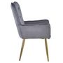 Voir la diapositive 3 : Paris Prix Fauteuil Scandinave Velours  Dolna  100cm Argent