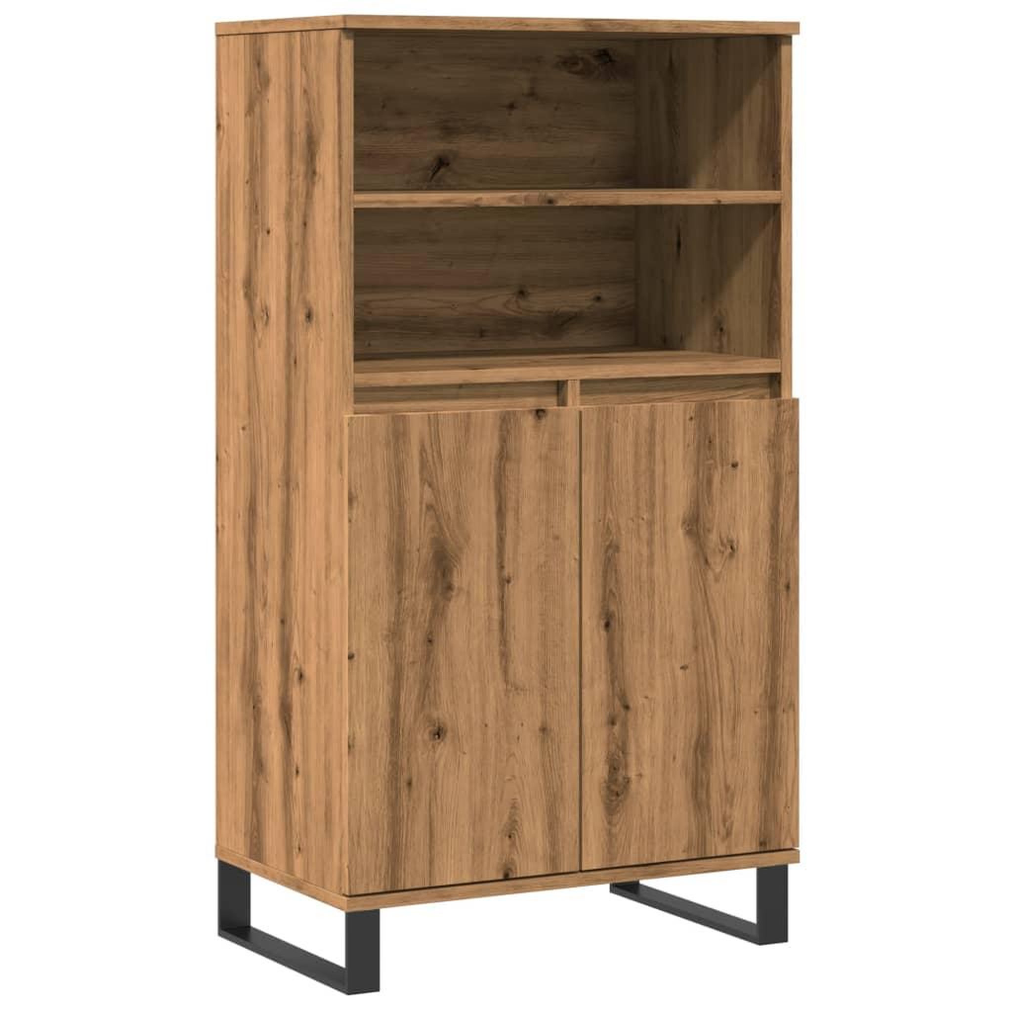 Voir la diapositive 2 : VIDAXL Buffet haut chene artisanal 60x36x110 cm bois d'ingenierie