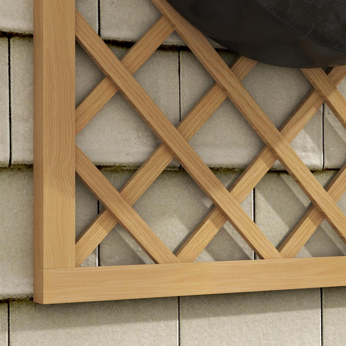 OUTSUNNY Lot de 2 treillis bois pour plantes grimpantes dim. 60L x 120H cm sapin pré-huilé