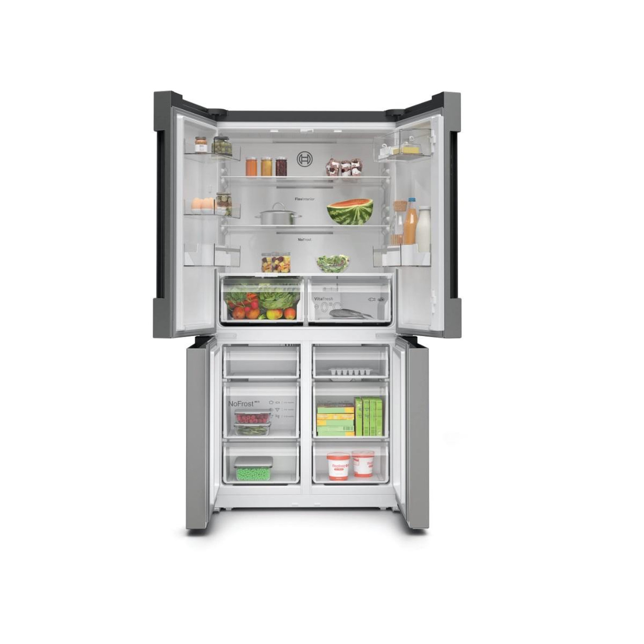Voir la diapositive 3 : BOSCH Réfrigérateur américain 90.5l 605l nofrost - kfd96apea