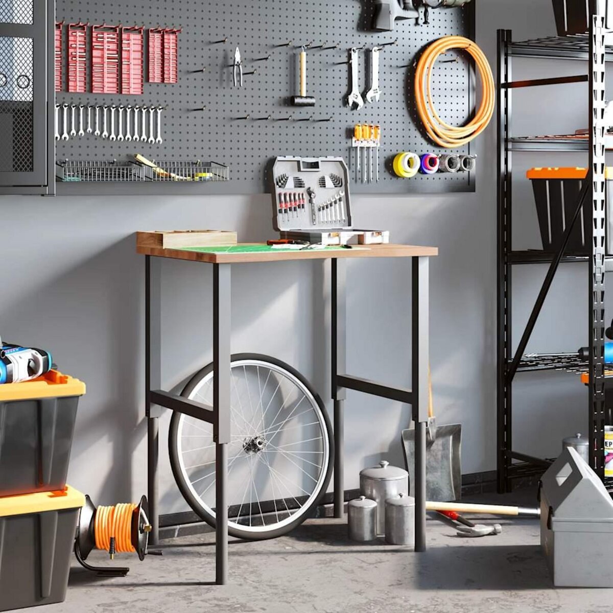 VIDAXL Etabli marron clair 80x60x(71,5-98) cm bois de chene massif