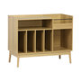 Voir la diapositive 1 : SWEEEK Meuble vinyle vintage décor bois. Dune. L 100 x l 48 x H 81.5cm