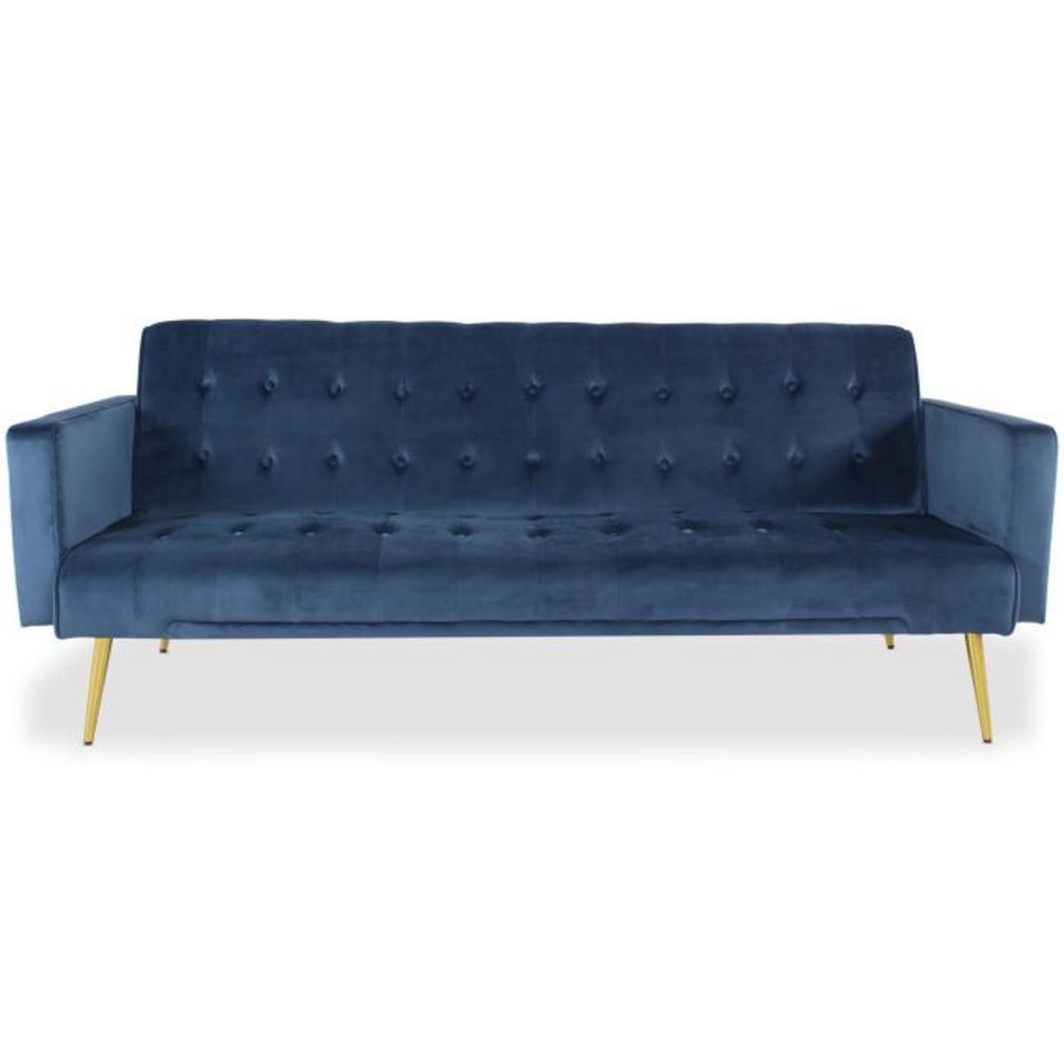 Paris Prix Canapé Convertible Velours  Tybio  191cm Bleu