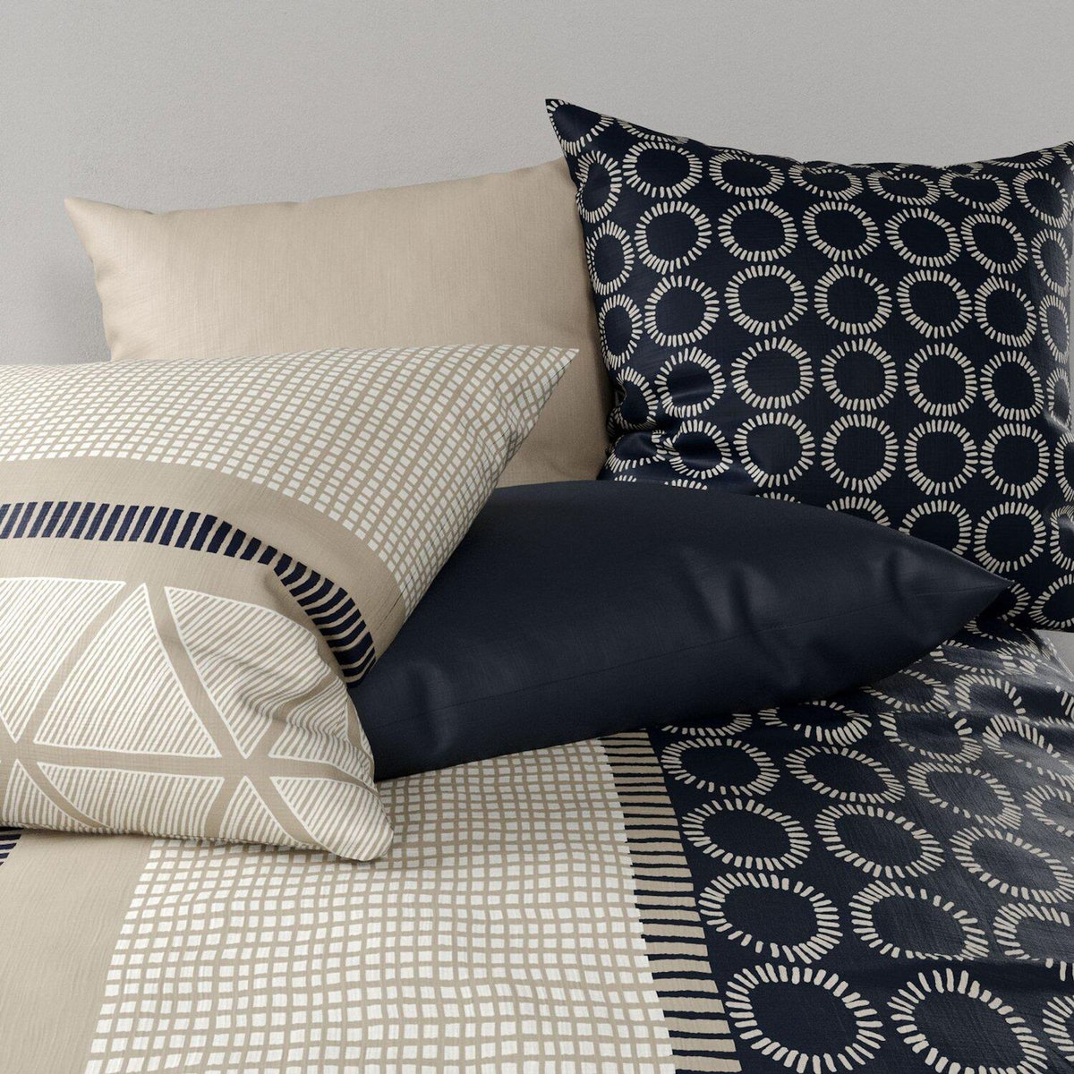 ATELIER DU COTON Parure de couette 3pcs 100%coton 57fils/cm2- nairobi
