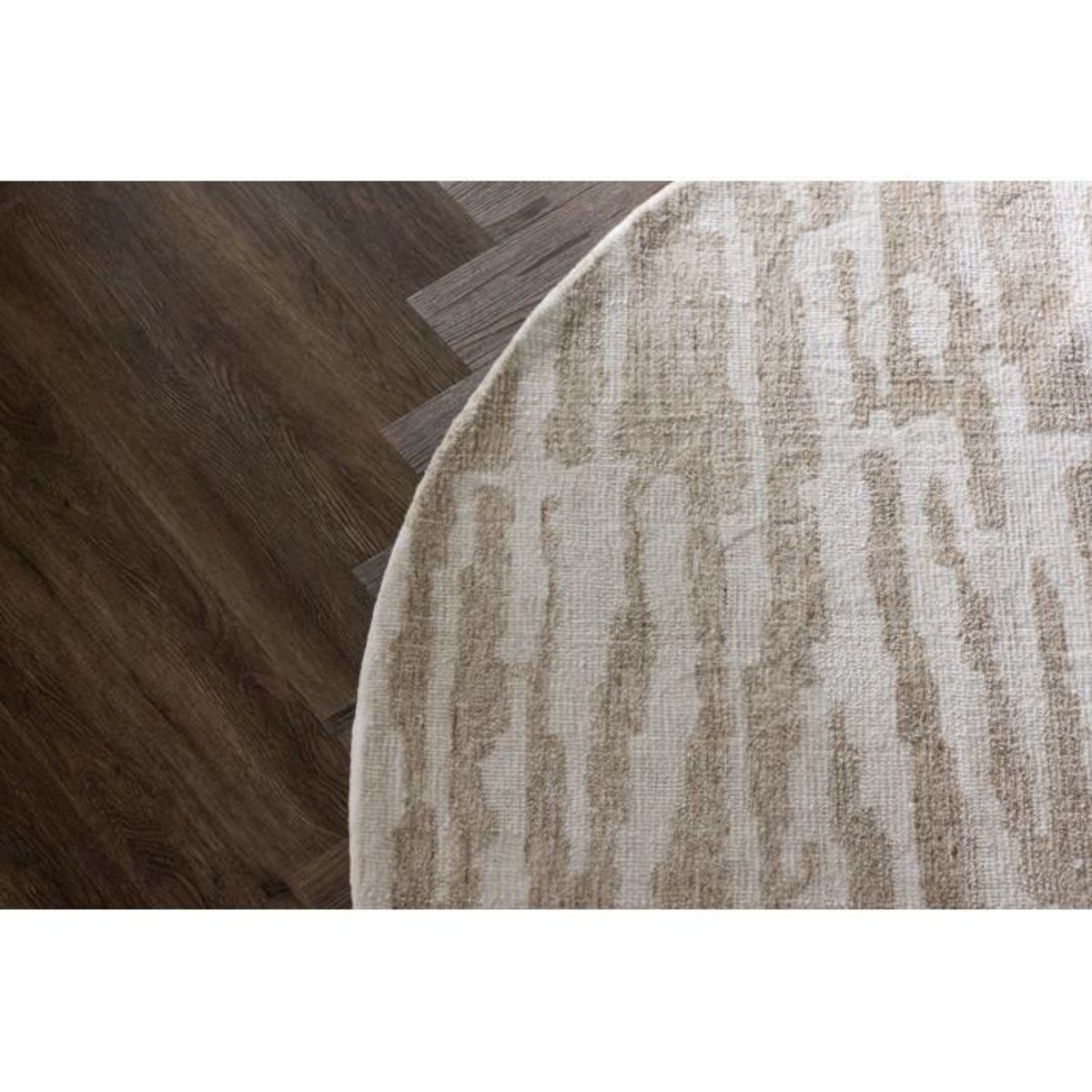 Paris Prix Tapis Déco Rond  Milos  200cm Beige