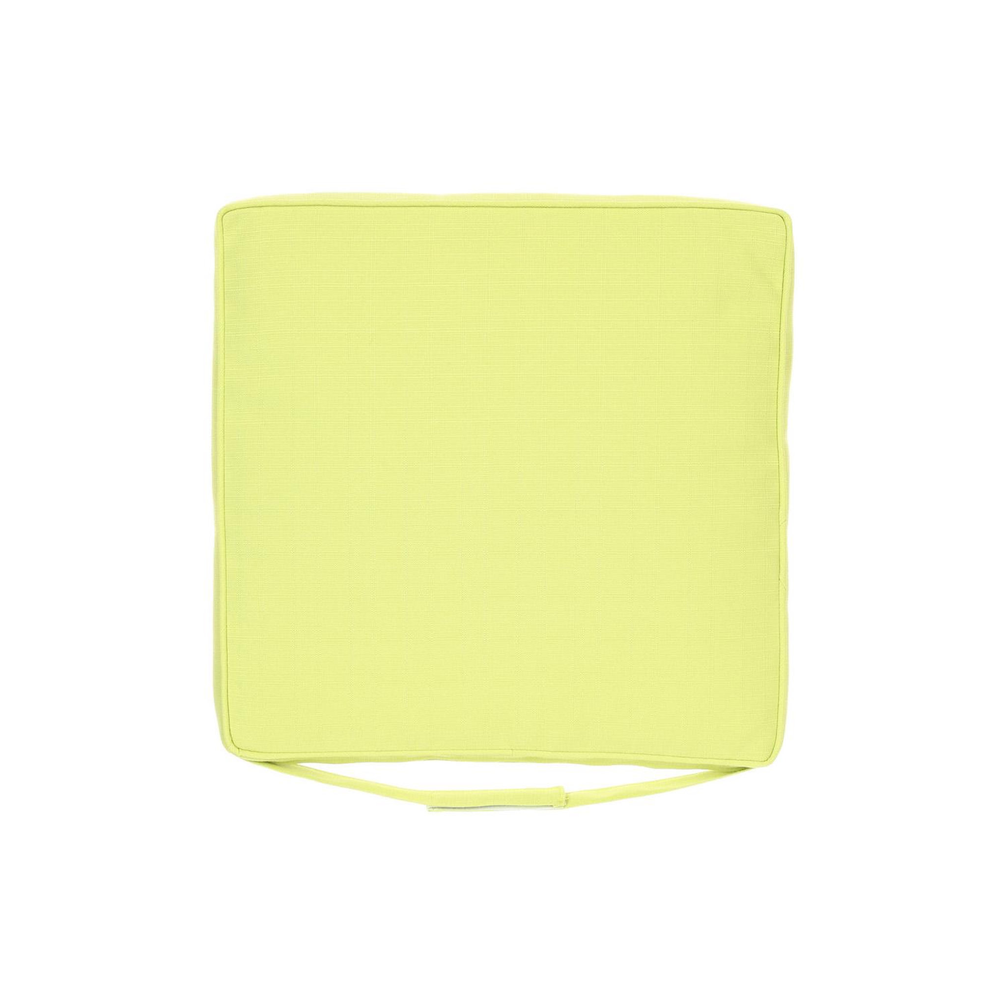 HESPERIDE Galette de chaise d'extérieur à scratch Korai. Coloris disponibles : Gris, Marron, Jaune