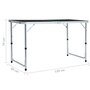 Voir la diapositive 6 : VIDAXL Table pliable de camping Gris Aluminium 120x60 cm