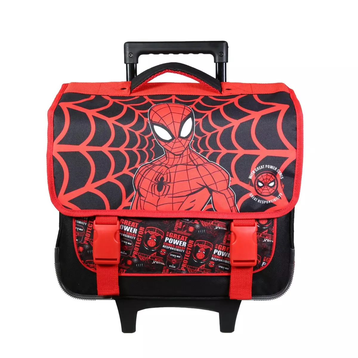 Bagtrotter BAGTROTTER Cartable à roulettes 38 cm Spider-Man Noir