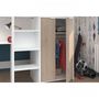 Voir la diapositive 5 : PARISOT Lit combiné mezzanine enfant - TOM - Blanc et chene - Armoire, bureau et sommier inclus