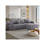 Voir la diapositive 2 : Habitat et Jardin Canapé d'angle convertible tissu chenille 3 places -  Trocadero  - Gris