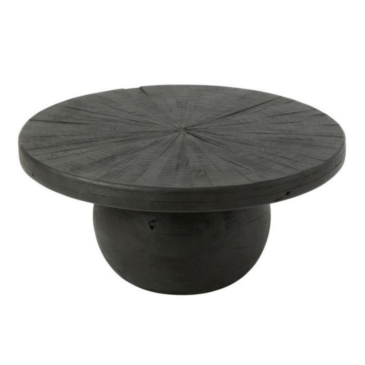 Paris Prix Table Basse Ronde en Bois  Shanil  80cm Noir