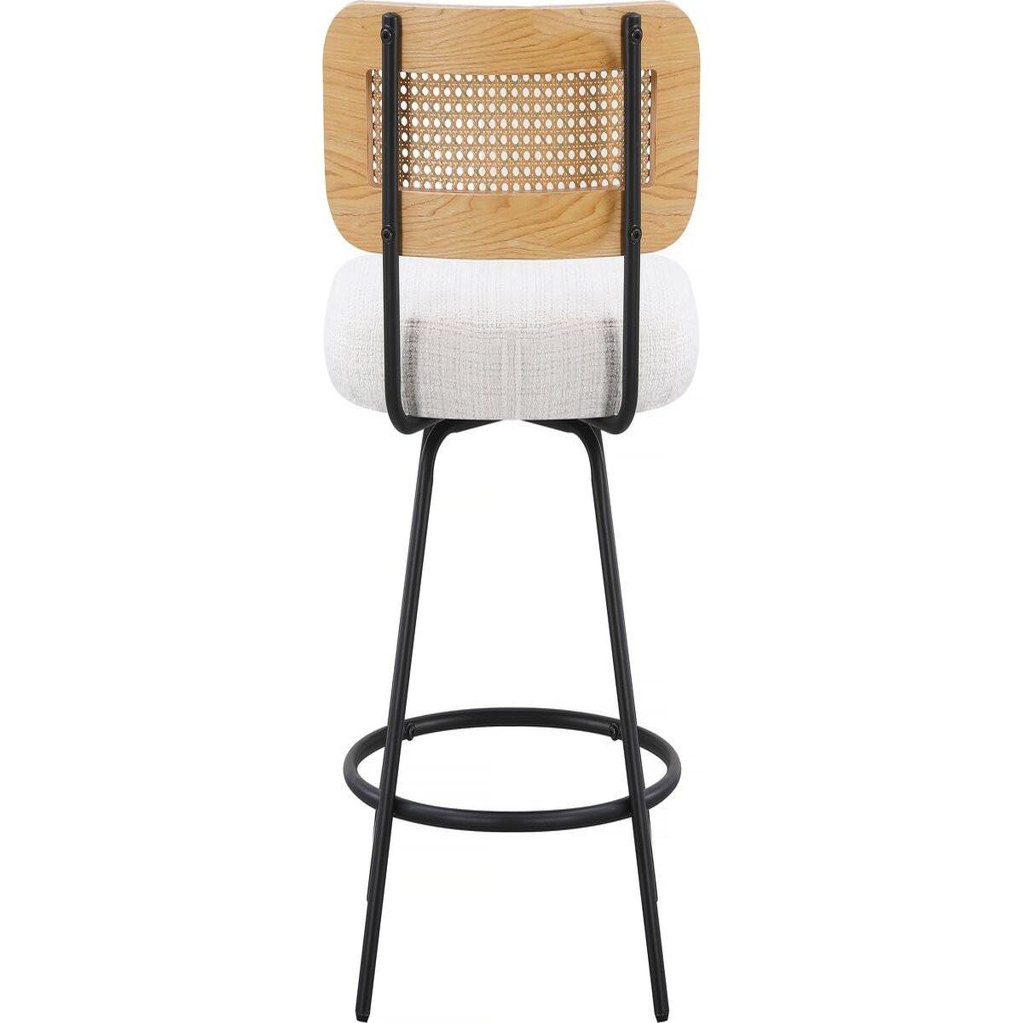 Voir la diapositive 6 : Habitat et Jardin Lot de 2 chaises hautes en tissu  Wilfried  - 51 x 44 x 95 cm - Beige
