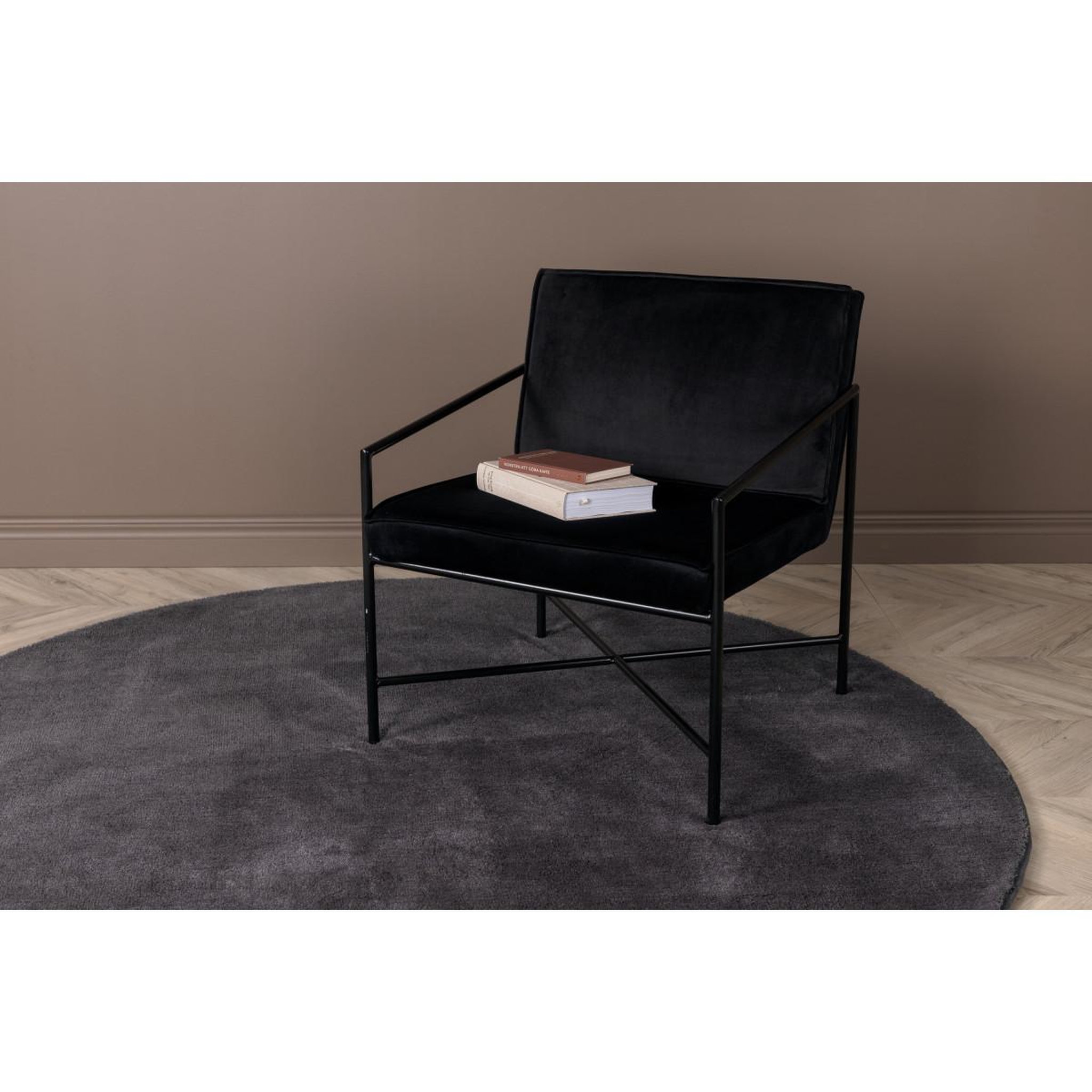 Voir la diapositive 3 : Paris Prix Tapis déco rond  undra  200cm gris foncé