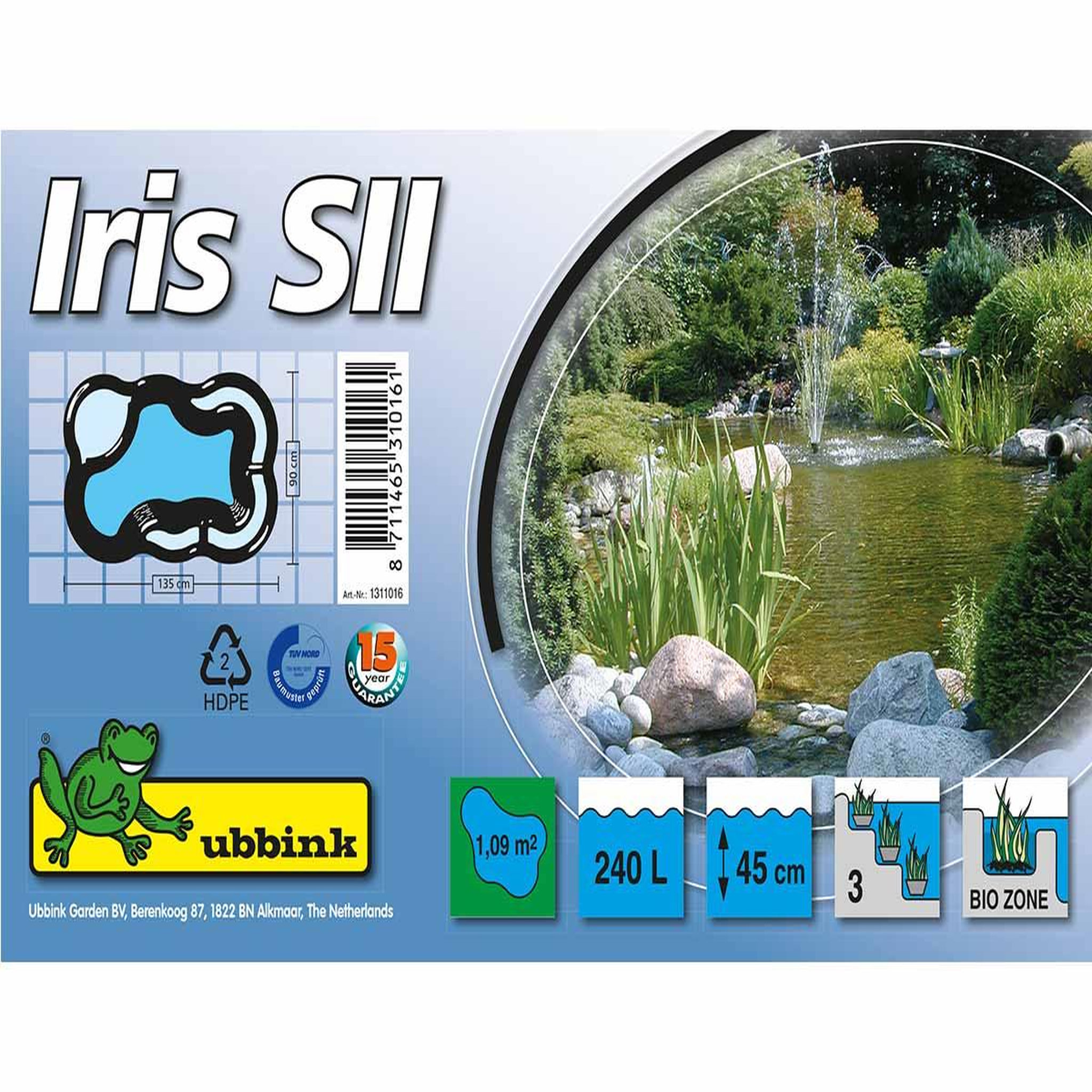 Voir la diapositive 5 : Ubbink Bassin préformé Iris SII - 1,09 m² - 240 L