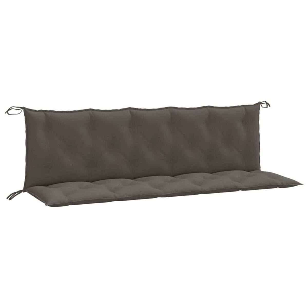 VIDAXL Coussins de banc de jardin lot de 2 gris fonce melange tissu