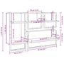Voir la diapositive 6 : VIDAXL Ensemble d'etageres murales avec barres 4 pcs chene marron