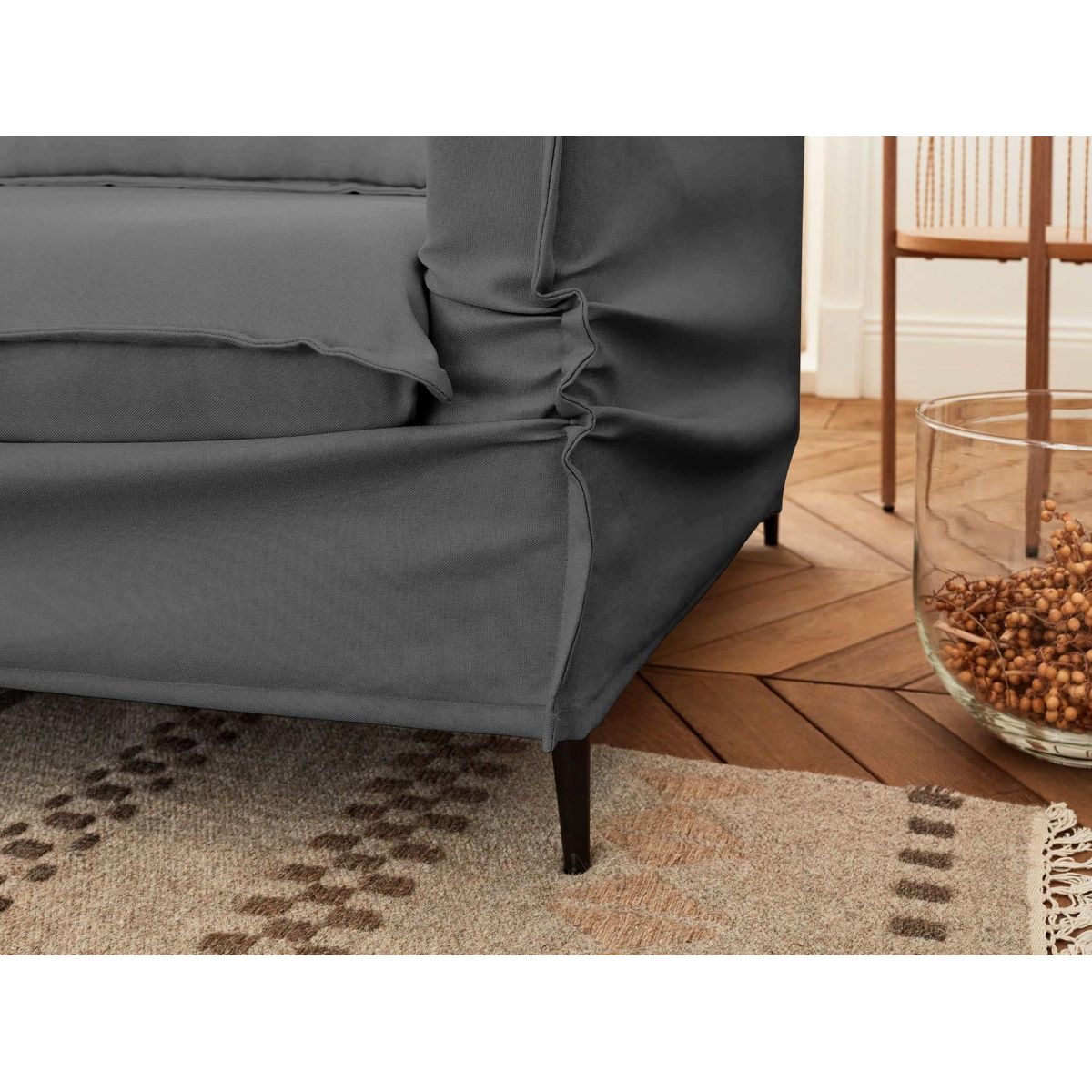 LISA DESIGN Adriann - canapé d'angle gauche fixe - 4 places - en tissu déhoussable