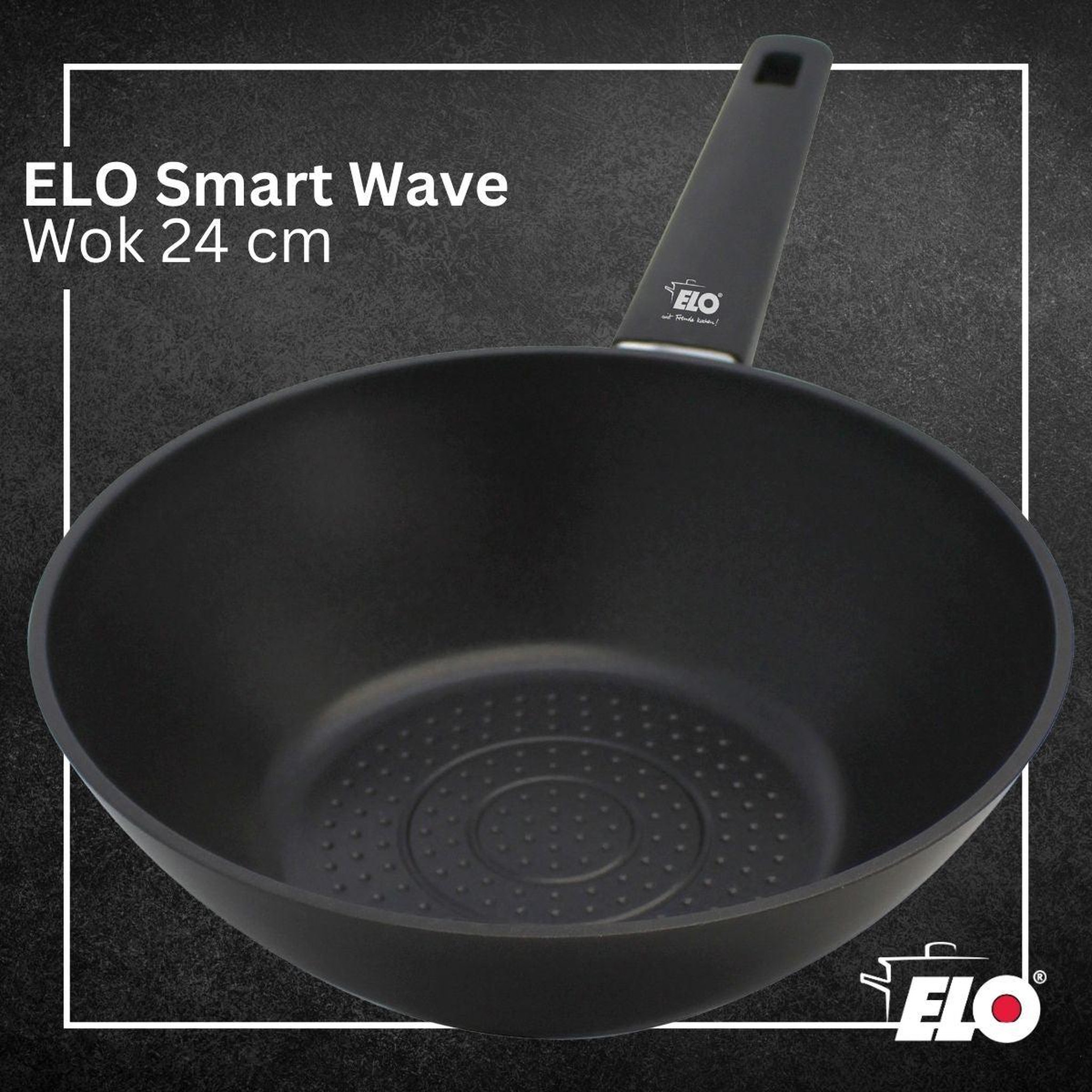 Voir la diapositive 2 : ELO Wok 24 cm antiadhésif sans pfas elo smart wave