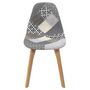 Voir la diapositive 2 : Paris Prix Lot de 4 Chaises Design  Patchwork  86cm Gris