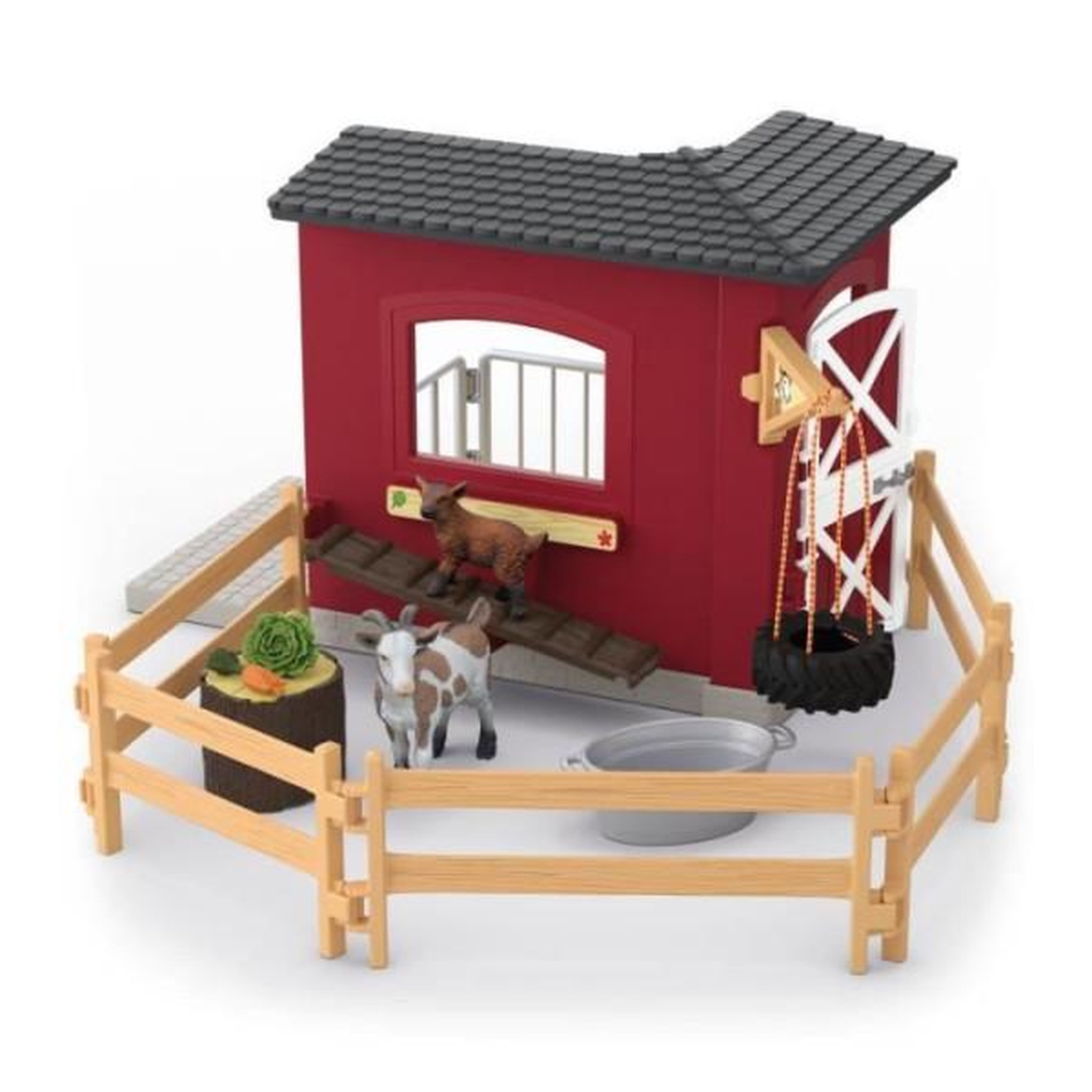 Voir la diapositive 2 : Schleich Figurine �table pour chevres, Schleich 42726 Gamme Farm World