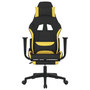 Voir la diapositive 3 : VIDAXL Chaise de jeu avec repose-pied Noir et jaune Tissu