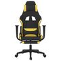 Voir la diapositive 3 : VIDAXL Chaise de jeu avec repose-pied Noir et jaune Tissu